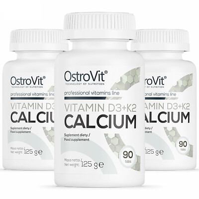 VITAMIN D3 + K2 + CALCIUM - 90-270 Tabs - Vitamin mit Kalzium- Energie - Knochen