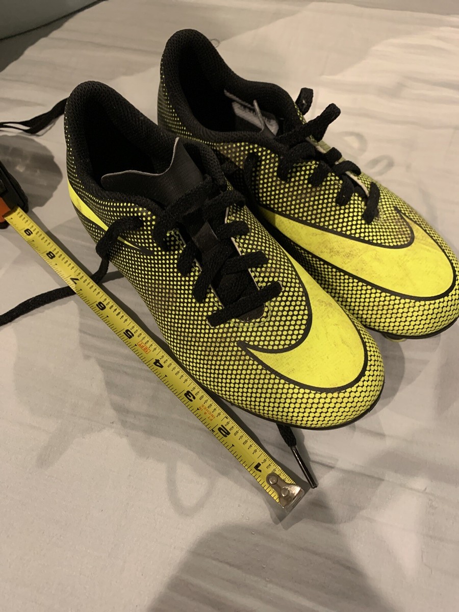 Kids Youth JR NIKE BRAVATA II FG KIDS Soccer Cleats Yellow Black  844442-070