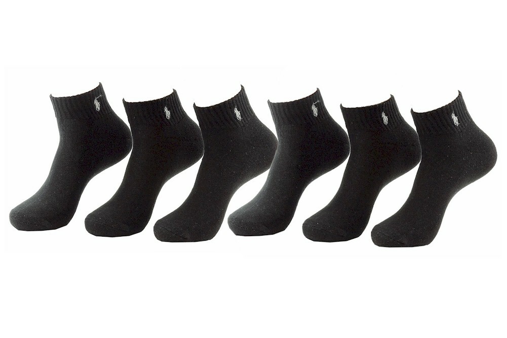 POLO RALPH LAUREN ロコフロックトロストリンクフティ Polo Ralph Lauren Men's 6-Pairs Quarter Socks Sz: 10-13 fits