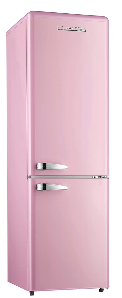 Wolkenstein Retro Kühl-Gefrierkombination Pink 249L 55cm Breit KG250.4RT - Bild 2 von 4