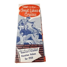 Brochure Great Lakes Cruises 1950 D&C 5 Star Ephemera Captain Signed