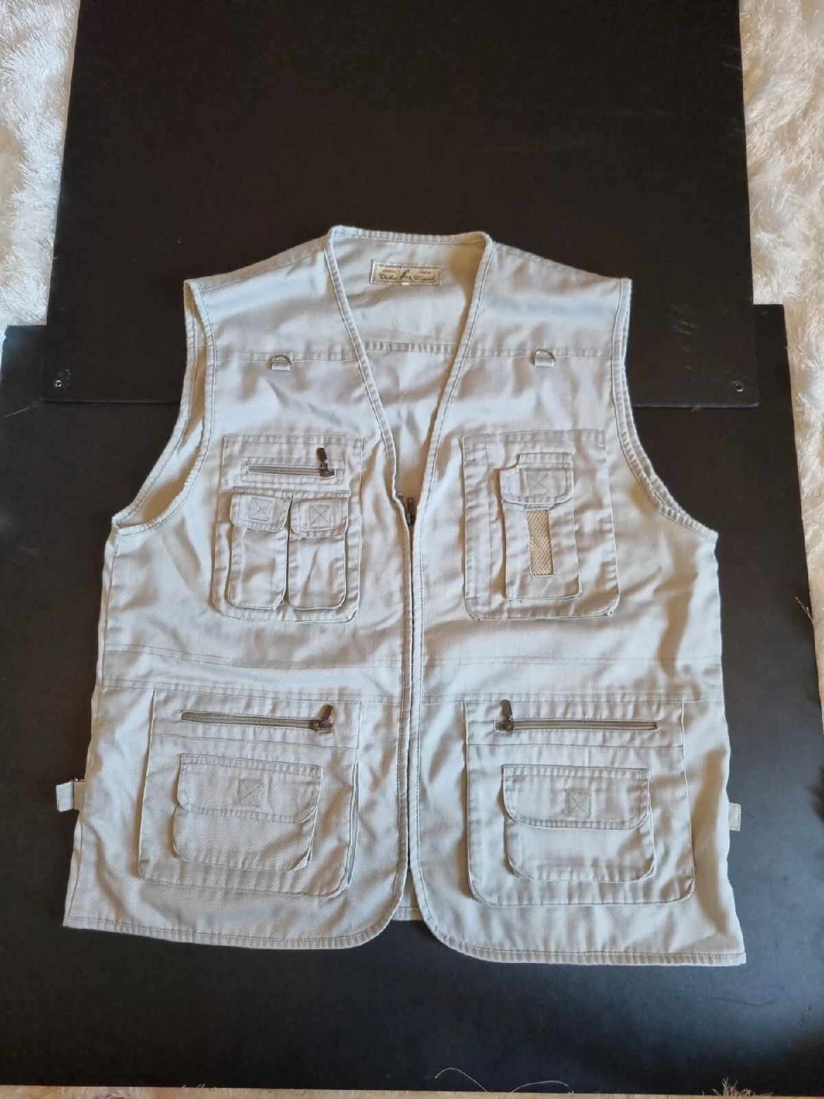 DUKE Utility Cargo Vest Waistcoat Size 3XL in Pale Grey. Walking Fishing Outdoor