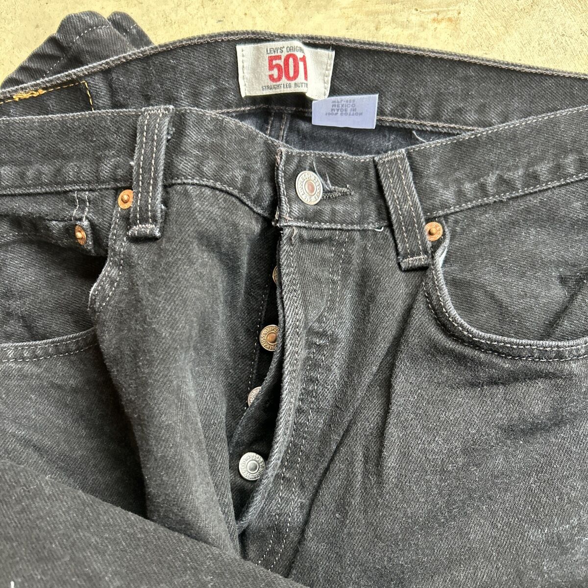 VTG Levis 501 Jeans Mens Black Original Fit Straight Leg VTG Levis 501 Jeans Mens Black Original Fit Straight Leg