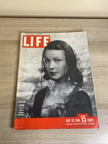 Vintage Life Magazine July 29, 1946 Vivien Leigh "Caesar & Cleopatra"