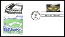 2001 Tiger Stadium Detroit FDC Wrigley Field Artmaster Cachet