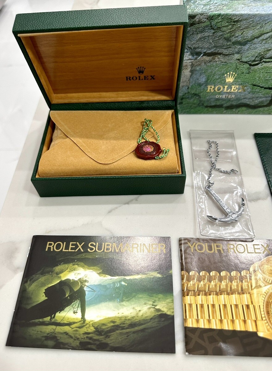 GENUINE Vintage Rolex Submariner 16610 Watch Box Booklet Anchor