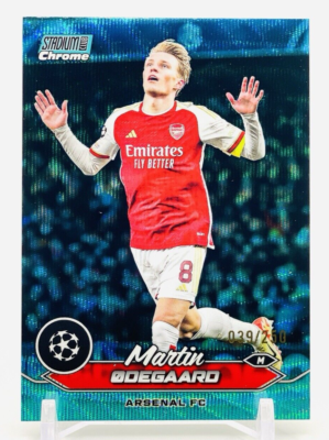 2024 Topps Chrome Stadium Club UCL Martin Odegaard #8 Aqua 2024 Topps Chrome Stadium Club UCL Martin Odegaard #8 Aqua