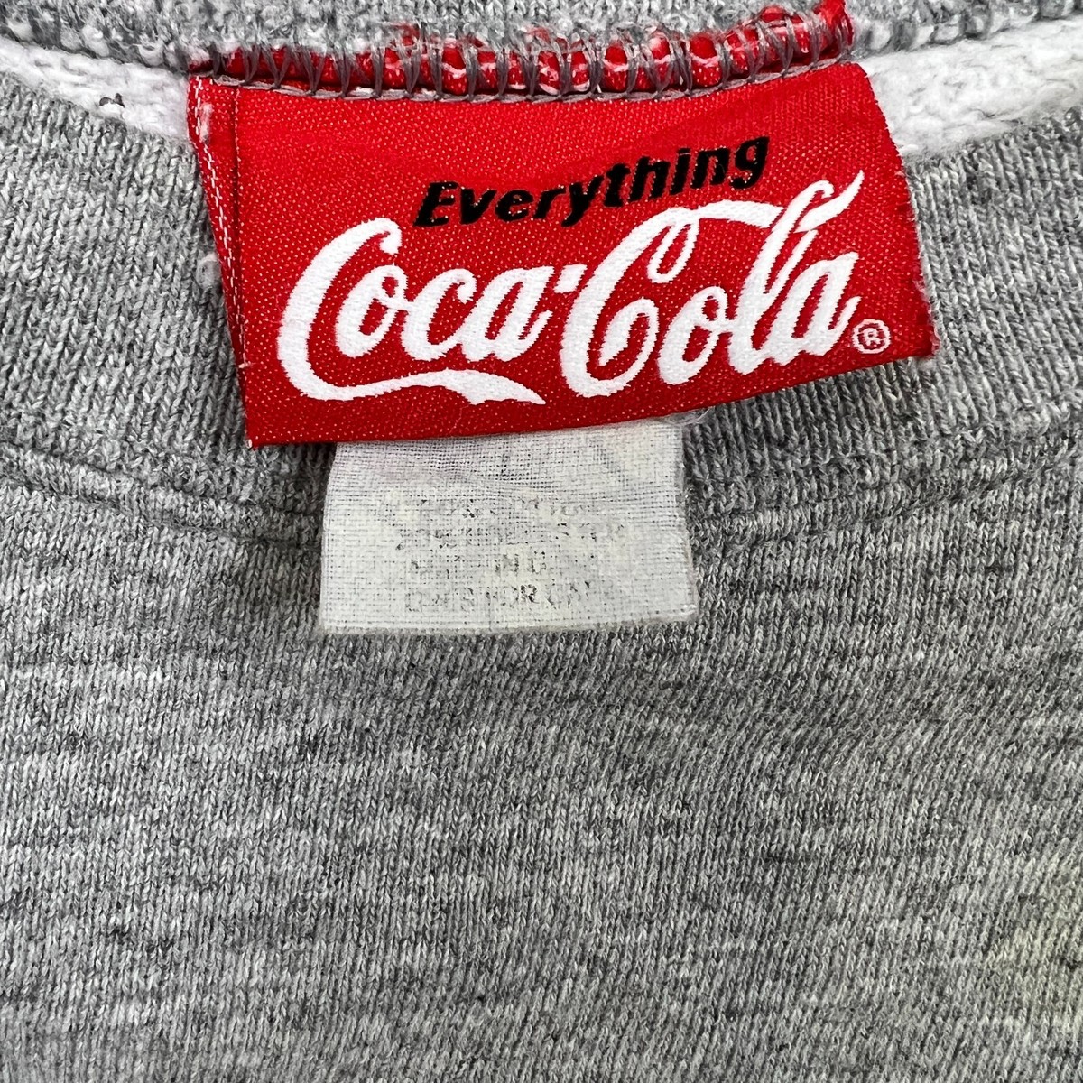 Vintage Coca Cola Sweatshirt Mens Large Gray Spell Out Classic