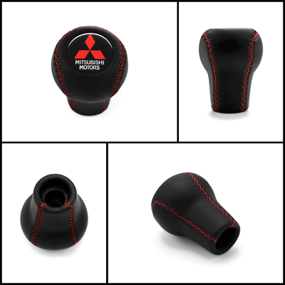 MITSUBISHI MOTORS 4-5 SPEED SHIFT KNOB RED STITCHED SIGMA