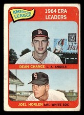 1965 Topps 1964 AL ERA LEADERS #7 GD-VG Dean Chance/Joel Horlen