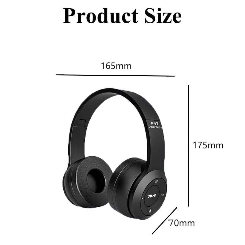 Wireless Bluetooth Headphones with Noise Cancelling Over-Ear Stereo Earphones UK