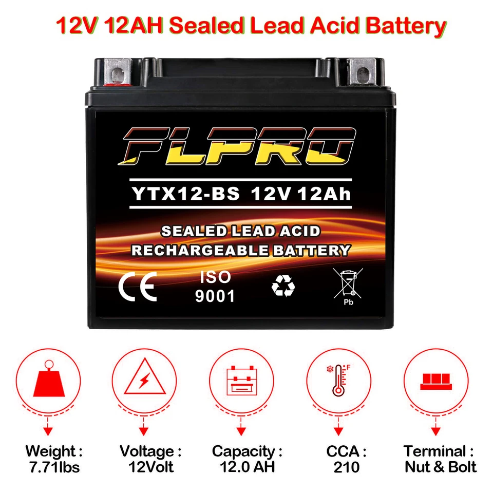 YTX12-BS Battery Sealed AGM for Kawasaki Ninja ZX-6/ZX6R ZX750-J Ninja ZX7R/ZX9R Foto 3 de 4