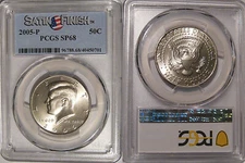 2005 P Kennedy Half Dollar 50c PCGS SP68 Satin Finish