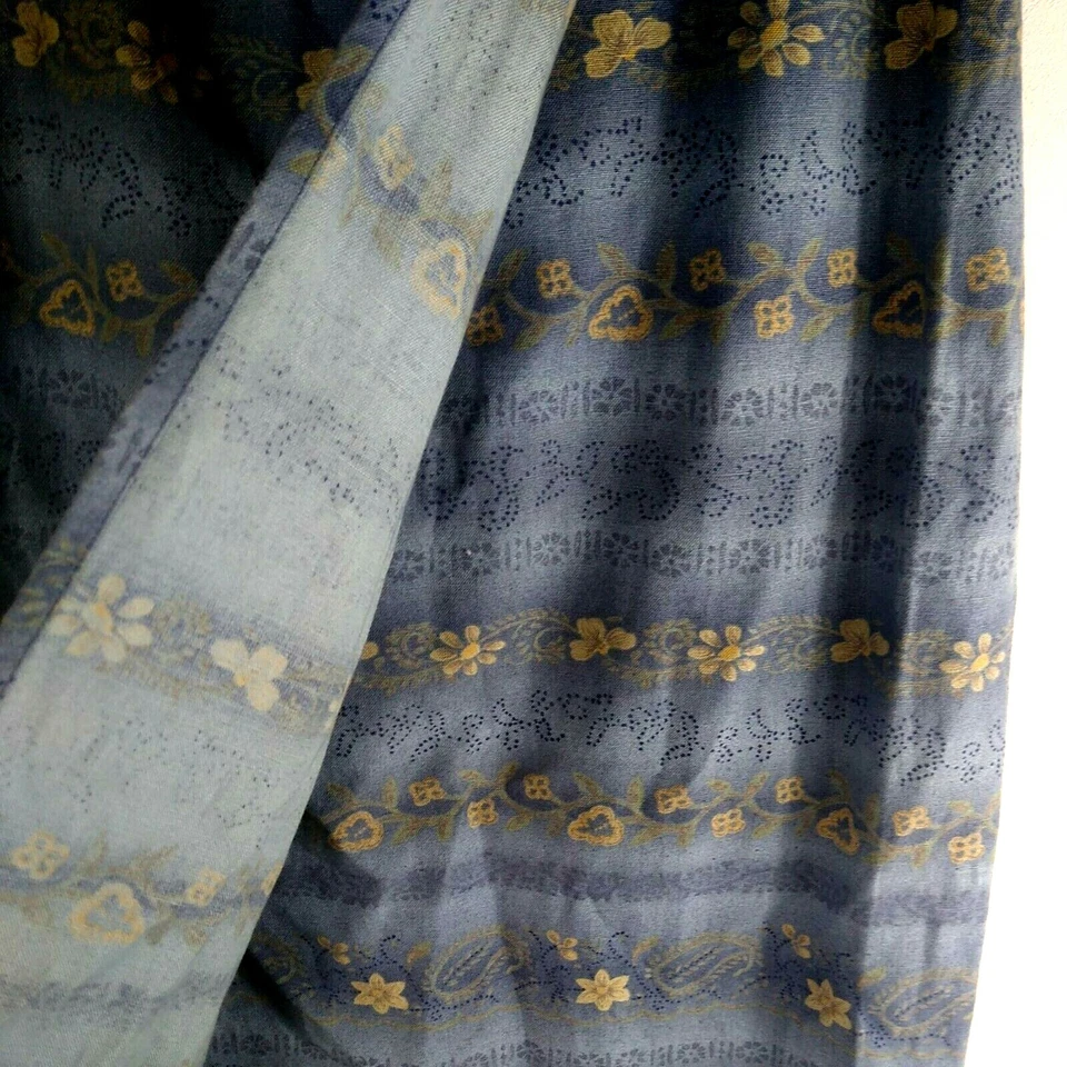 Mujer Eddie Bauer Falda Imitación Envolvente Lápiz Midi Azul Floral Mezcla Lino Talla 12 Foto 3 de 4