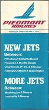 Piedmont Airlines system timetable 3/1/79 [0111] Buy 4+ save 25%