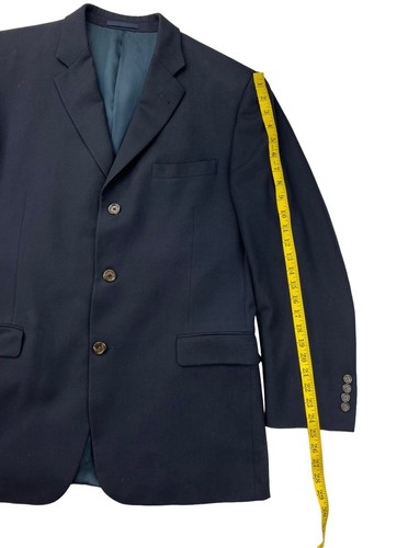 Burberry London Men's 44 R 100% Wool Navy Blue Blazer Suit Jacket Sports Coat - Picture 10 of 13