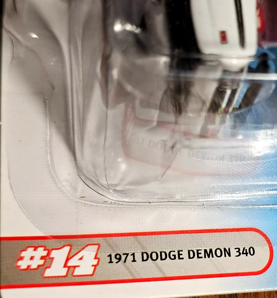 Johnny Lightning #14 HOT Rod 1971 DODGE DEMON 340 White Black Top Red Interior - Image 2 of 4