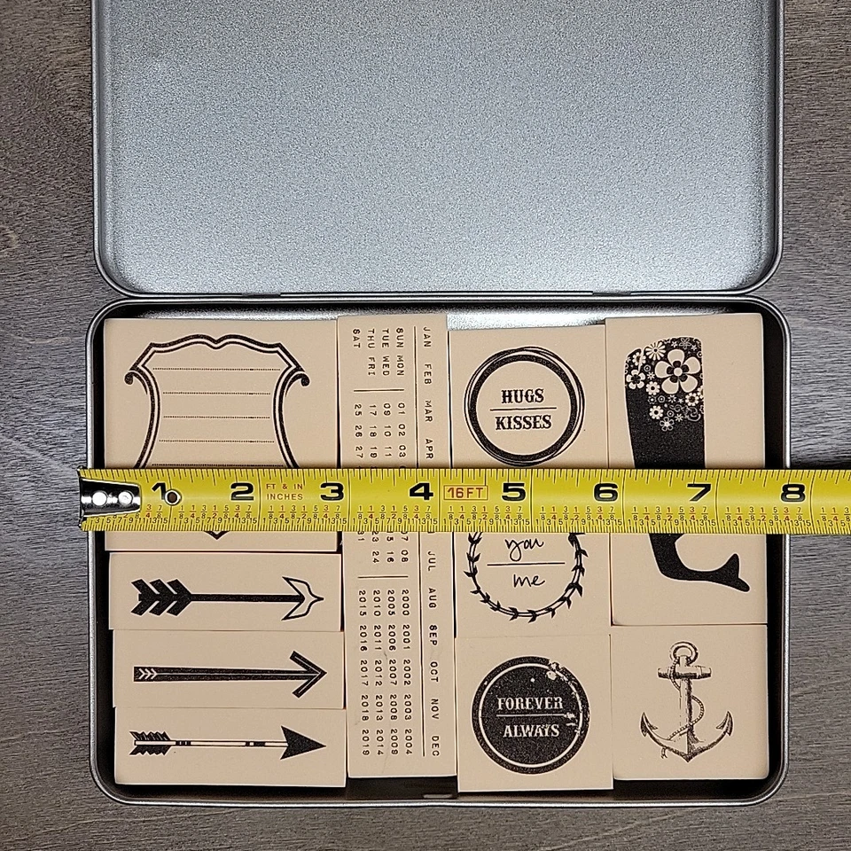 Juego de estampillas de goma montadas en espuma Glitz Uncharted Waters calendario de ballenas náutico Foto 2 de 4