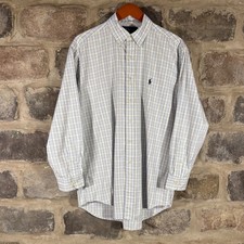 Ralph Lauren Yarmouth Men's Plaid Button Down Shirt 16 32/33 Long Sleeve Career
