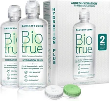 Biotrue Hydration Plus Contact Lens Solution with 10 Fl Oz (Pack of 2) 