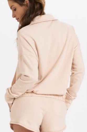 VUORI Sunnyside Half-Zip Pullover Sweatshirt WOMENS LARGE Alabaster Beige TERRY - Picture 8 of 8