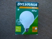 Sylvania Globelampe E27, D95 Mm, 40W, Opalweiß, Opal