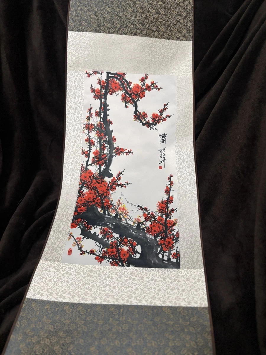 Japanese Calligraphy In Antique Japanese Paintings & Scrolls for