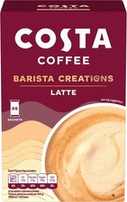 COSTA COFFEE Barista Creations Instant Coffee Sachets Latte Pack of 6 Coffees
