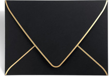 A7 Black Envelopes 5 X 7,50Pack,- for 5X7 Cards Self Seal Perfect for Weddings