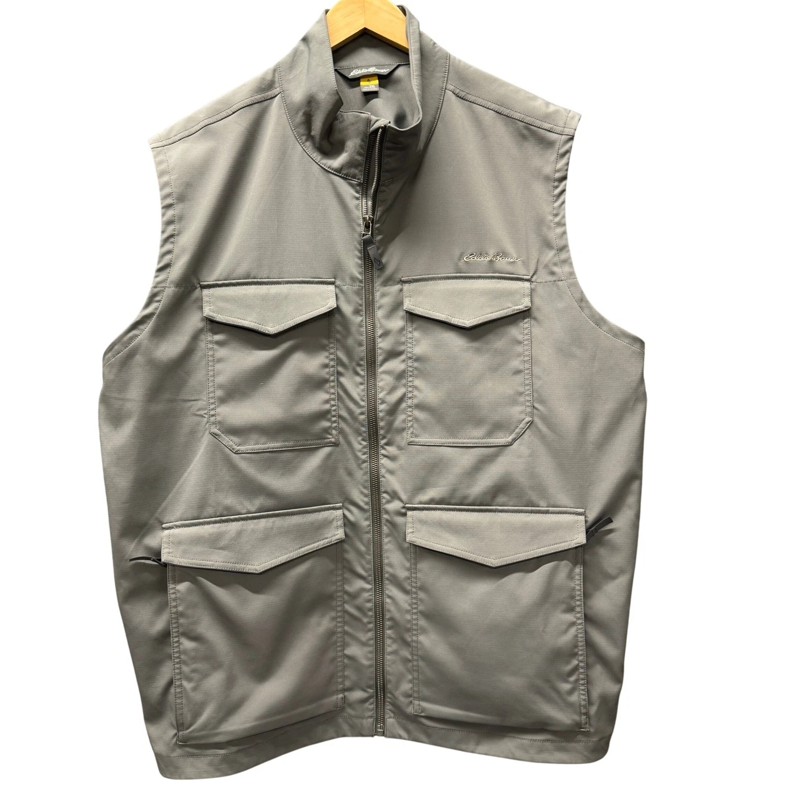 Eddie Bauer Field Vest Mens 2XL XXL Travex Gray Utility Outdoor Gorpcore Travel