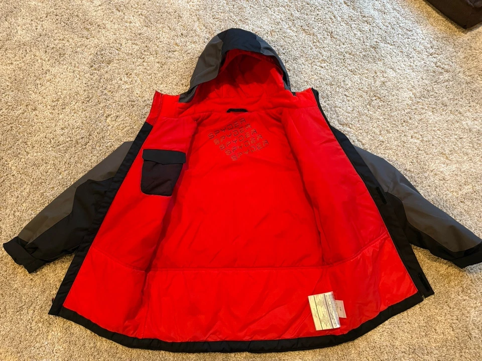 Boys Size 14 Spyder Hooded Coat - Image 3 of 4