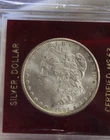 1884 CC US Morgan Silver $1 Key Date Red Case Mid Level Unc