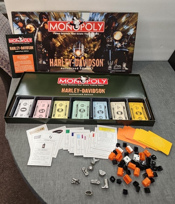 Harley Davidson Monopoly 1997 Authorized Edition Board Game Complete Very Nice