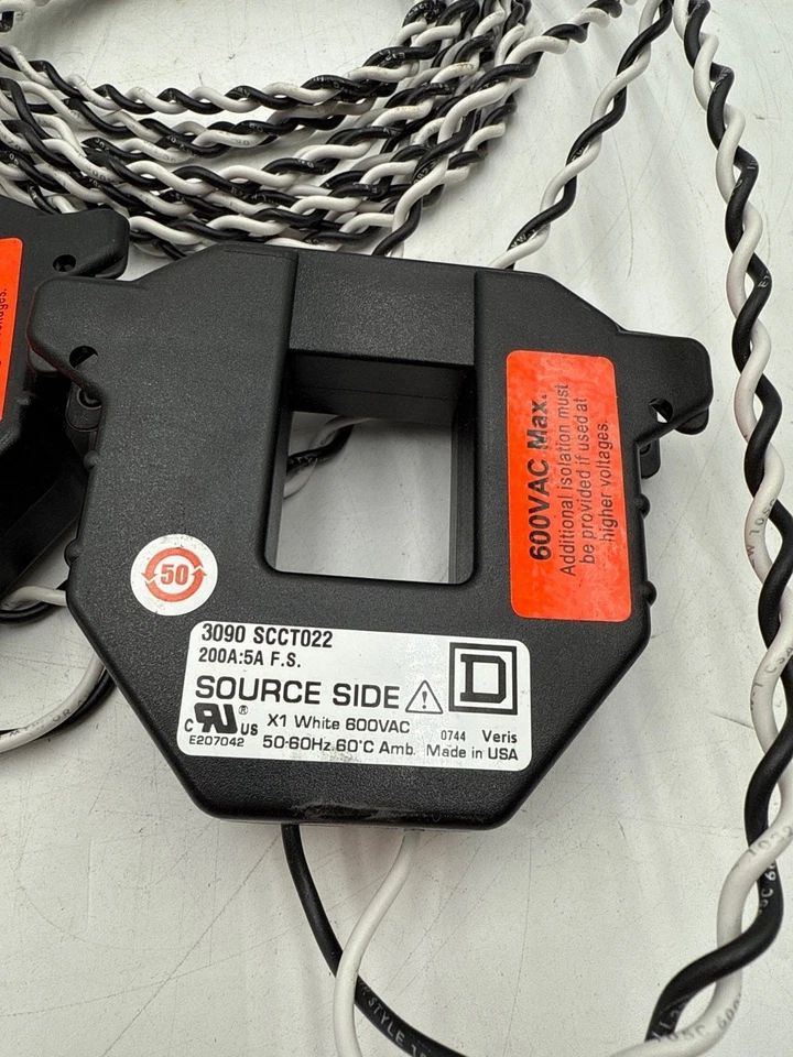 3PC Square D 3090 SCCT022 Split Core Current Transformer 200 Amp 600V 200A:5A - Image 2 of 4