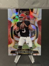 2025 Panini Select Michael Penix Jr #46 Silver Holo Prizm Falcons