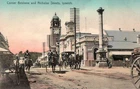 VINTAGE POSTCARD  CORNER BRISBANE AND NICHOLAS ST  IPSWICH QUEENSLAND  1900s