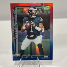 2025 Topps Chrome Jalen Hurts #247 Red, White & Blue Refractor Philadelphia