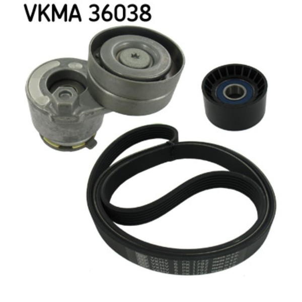 Keilrippenriemensatz Skf Vkma 36038 FüR Opel Volvo Renault Vivaro A S40 I V40-image