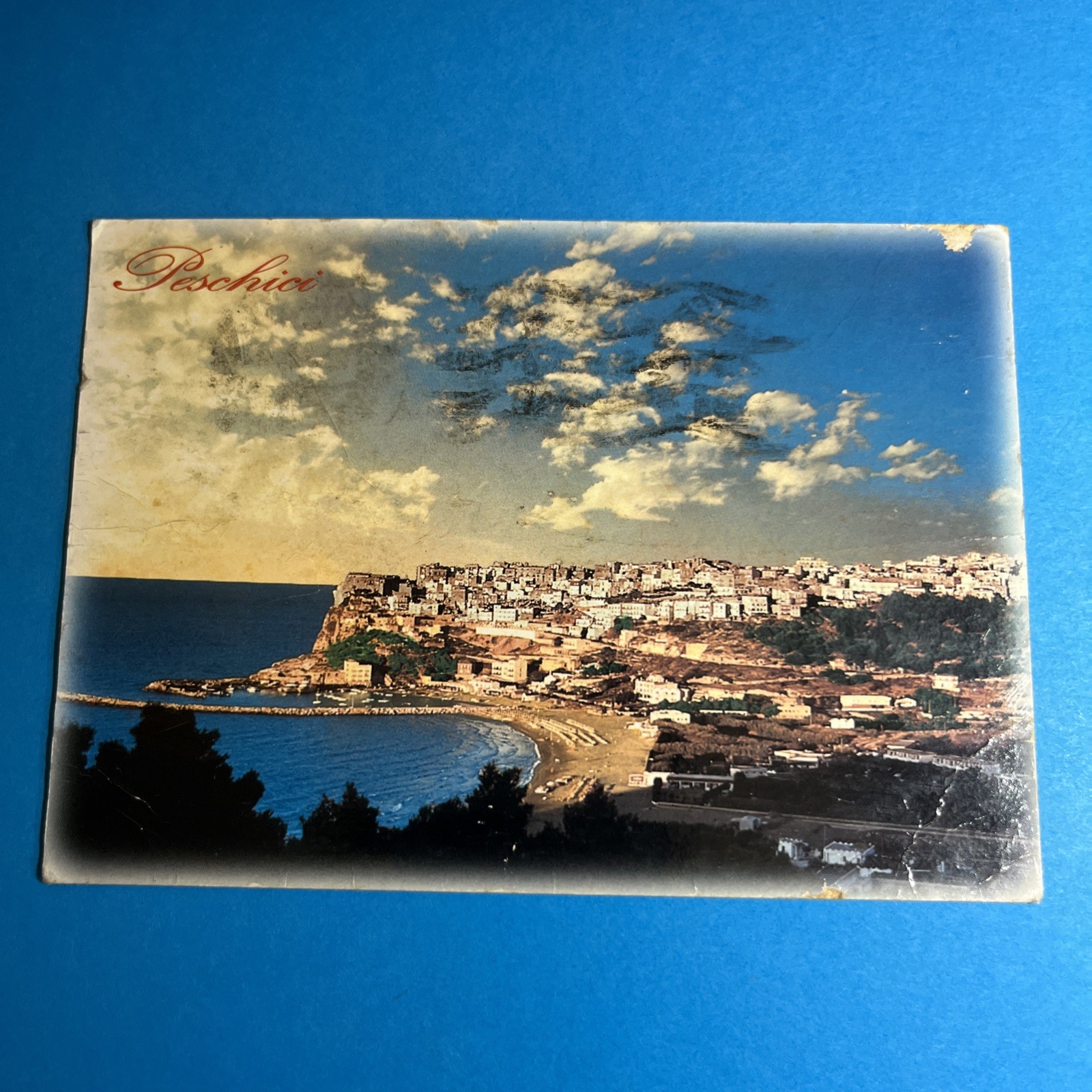 GARGANO PESCHICI FG PANORAMA VIAGGIATA - POSTCARD CARTOLINA COLLEZIONE