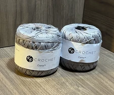 Knit Picks CROCHET CURIO Thread SILVER 100 % Cotton 100gr / 721yds ea. Set of 2