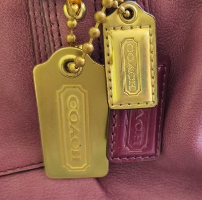 Coach 12949 MEDIUM Madison Sabrina Distressed Purple Leather