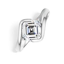2.0ct Cushion Cut Lab‑Created Diamond Test Pass 925 Silver Engagement Ring