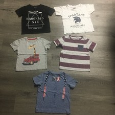 Toddler Boy Size 2T 18-24M Short Sleeve Shirts Lot of 5 Mix Brands