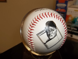 WILLIE  MAYS BALL SIGNED IN PLASTIC ENCLOSER