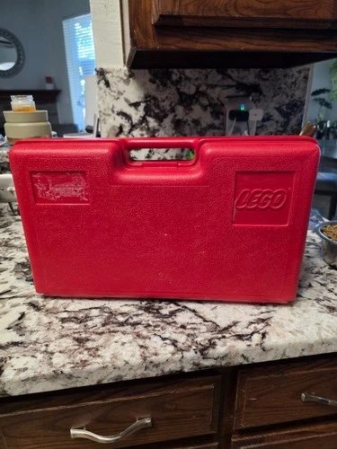 Vintage (1980’s) Lego Red Carrying Case Plastic Storage Box 17 x 9 x 5 Sort usa