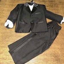 PEANUT BUTTER Tux BOYS 4 Part TUXEDO SUIT BLACK SIZE 3 Polyester