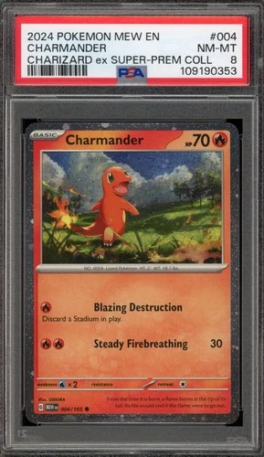 Pokemon Charmander Charizard ex Super-Premium Coll. Holo #004 PSA 8