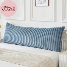 Faux Fur Fluffy Body Pillow Cover Luxury Textured Vertical Stripe Plush Decorati