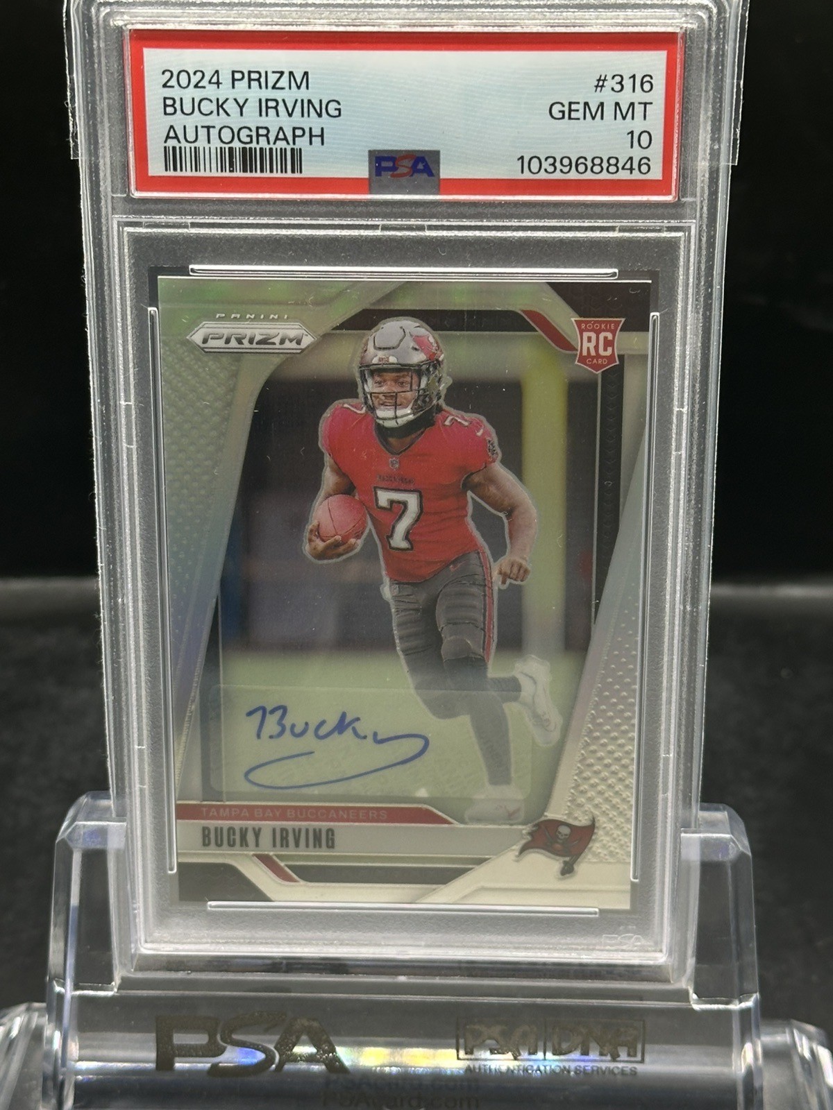 2024 Panini Prizm #316 BUCKY IRVING Silver Auto RC Rookie PSA 10 GEM MINT