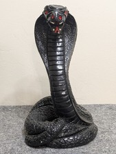 Vintage King Cobra Large 17" Tall Snake Statue Figure 10+ lbs - 1970's Ceramic?